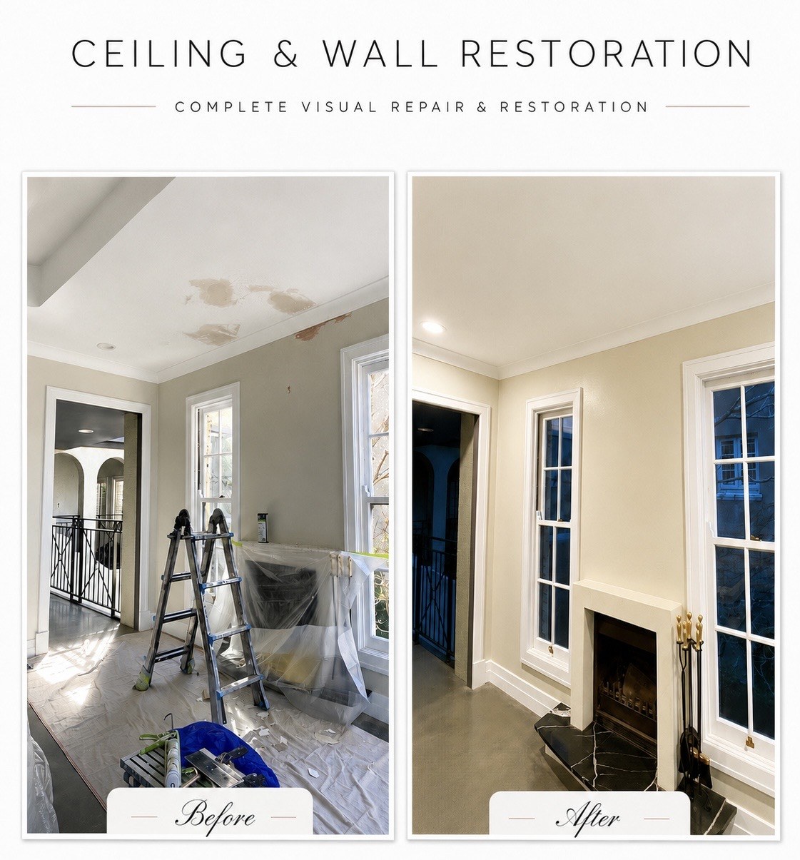 Ceiling and wall restoration